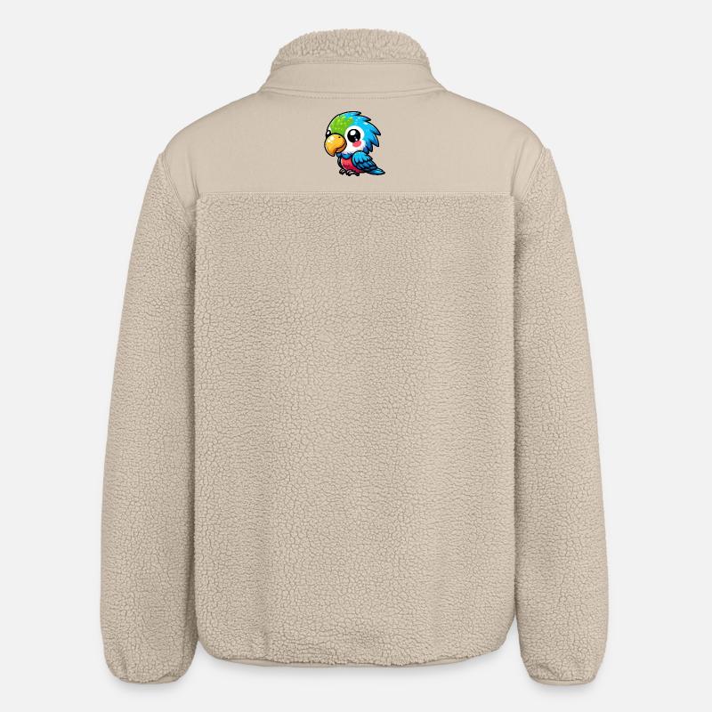 Papagei - Relaxed Fit Unisex Sherpajacke von Stanley/Stella - Beige
