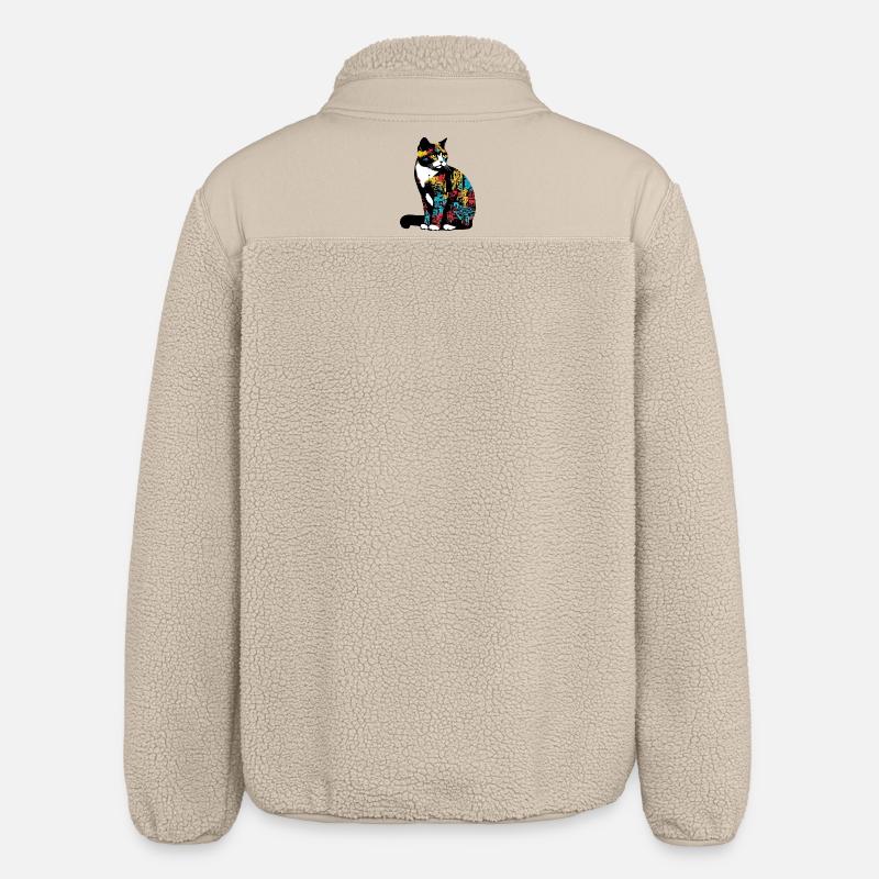 Chat - Veste sherpa unisexe coupe décontractée Stanley/Stella - beige