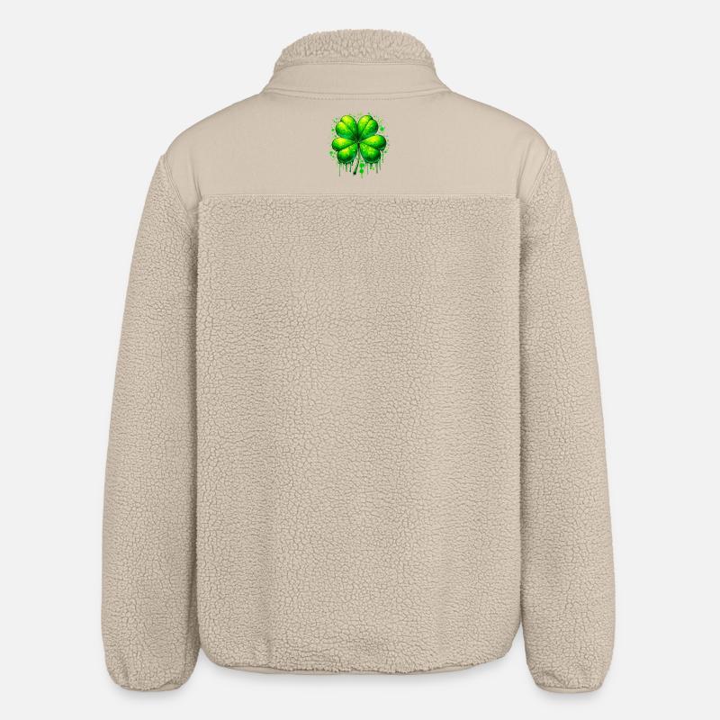 Trèfle à quatre feuilles - Veste sherpa unisexe coupe décontractée Stanley/Stella - beige