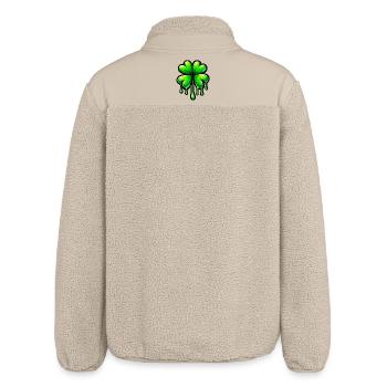 Four-leaf clover - Relaxed Fit Unisex Sherpa Jacket by Stanley/Stella - beige - Back