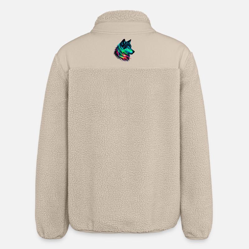 Wolf - Relaxed Fit Unisex Sherpa Jacket by Stanley/Stella - beige