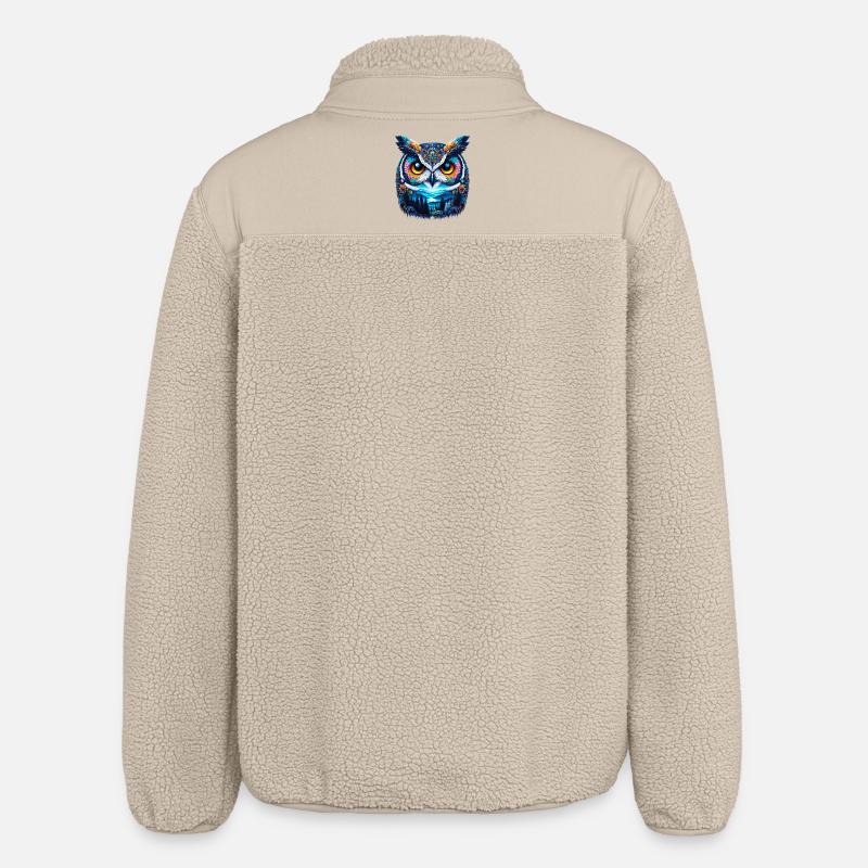 Eule - Relaxed Fit Unisex Sherpajacke von Stanley/Stella - Beige