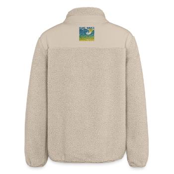 Make Waves - Relaxed Fit Unisex Sherpa Jacket by Stanley/Stella - beige - Back