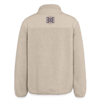 Symmetrical Sparkles Blue Pink - Relaxed Fit Unisex Sherpa Jacket by Stanley/Stella - beige - Back