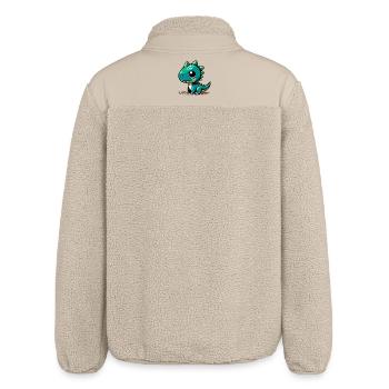 Dinosaur - Relaxed Fit Unisex Sherpa Jacket by Stanley/Stella - beige - Back