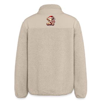 Ours en peluche avec canne à sucre – Sweet Christmas design - Veste sherpa unisexe coupe décontractée Stanley/Stella - beige - Dos
