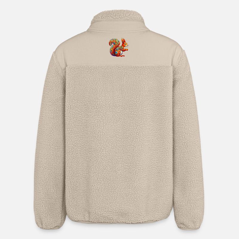 Eichhörnchen - Relaxed Fit Unisex Sherpajacke von Stanley/Stella - Beige