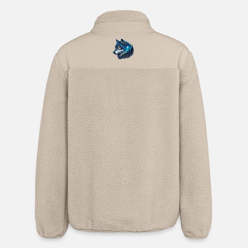 Wolf - Relaxed Fit Unisex Sherpajacke von Stanley/Stella - Beige