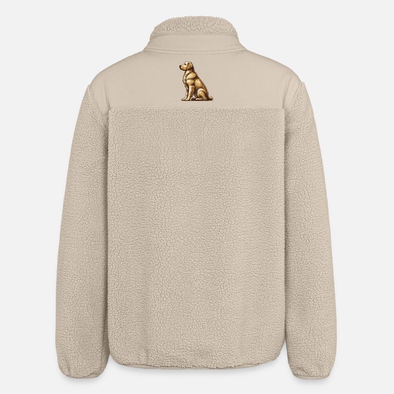 Golden Retriever - Relaxed Fit Unisex Sherpajacke von Stanley/Stella - Beige
