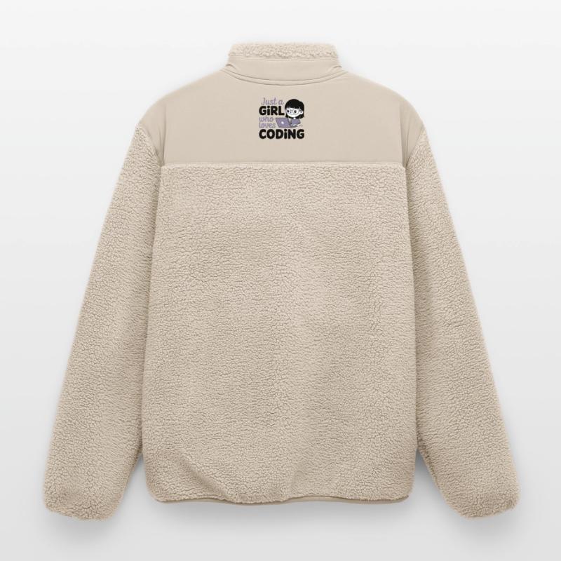 Nur ein Mädchen, das das Programmieren liebt Relaxed Fit Unisex Sherpajacke von Stanley/Stella