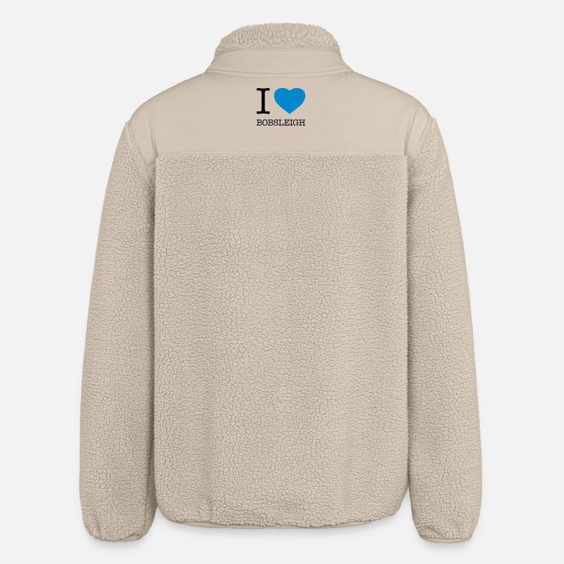 J’ADORE LE BOBSLEIGH Bobfahren - Veste sherpa unisexe coupe décontractée Stanley/Stella - beige