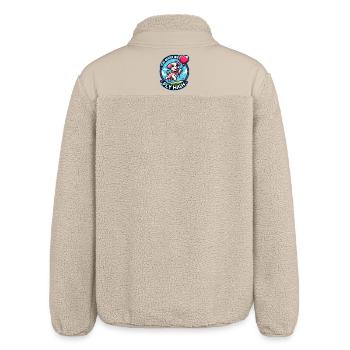 Flying dog with heart balloon - Relaxed Fit Unisex Sherpa Jacket by Stanley/Stella - beige - Back