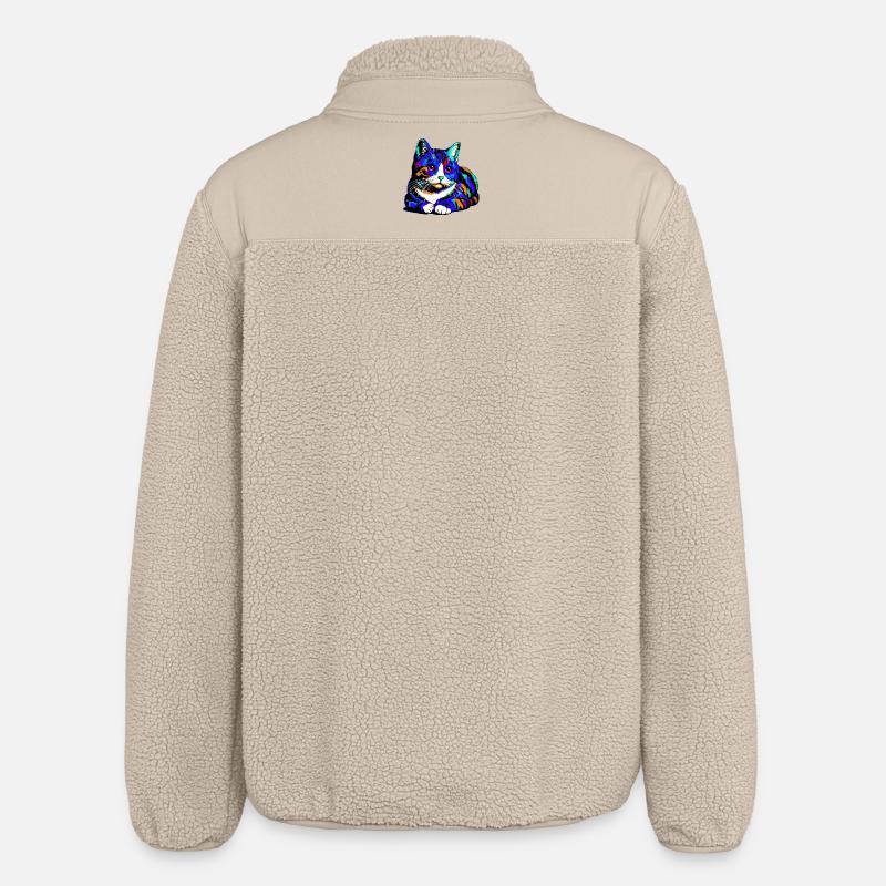 Chat - Veste sherpa unisexe coupe décontractée Stanley/Stella - beige
