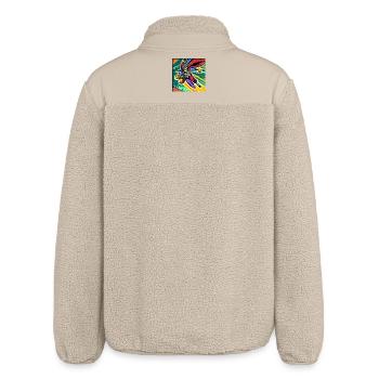 Superheld - Relaxed Fit Unisex Sherpajacke von Stanley/Stella - Beige - Hinten