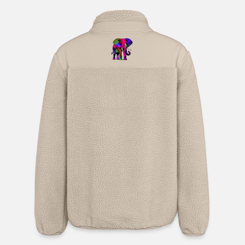 Éléphant - Veste sherpa unisexe coupe décontractée Stanley/Stella - beige