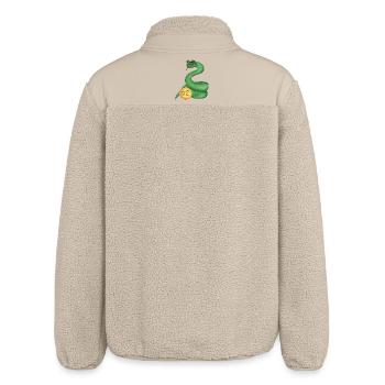 Chinese Zodiac Snake - Relaxed Fit Unisex Sherpa Jacket by Stanley/Stella - beige - Back