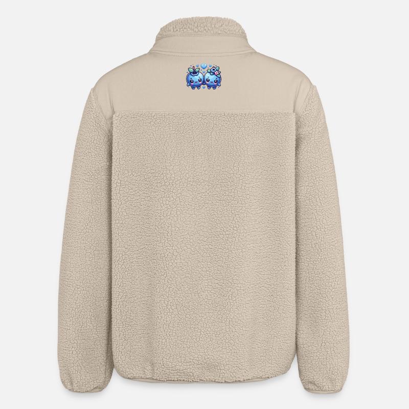 Design mignon avec des myrtilles - Veste sherpa unisexe coupe décontractée Stanley/Stella - beige
