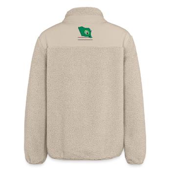 Flagge Washington Text Banner - Relaxed Fit Unisex Sherpajacke von Stanley/Stella - Beige - Hinten