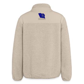 Flagge Indiana Textbanner - Relaxed Fit Unisex Sherpajacke von Stanley/Stella - Beige - Hinten