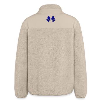 Zwei Flaggen von Wisconsin gekreuzt - Relaxed Fit Unisex Sherpajacke von Stanley/Stella - Beige - Hinten