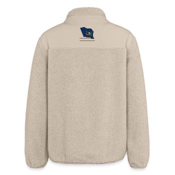 Flag Pennsylvania text banner - Relaxed Fit Unisex Sherpa Jacket by Stanley/Stella - beige - Back
