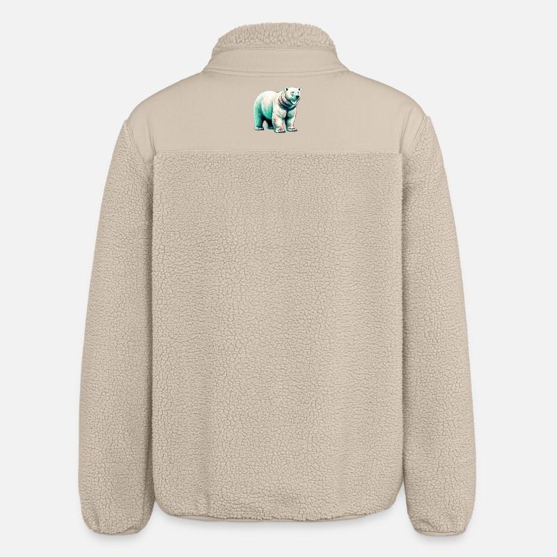 Weißer Eisbär - Relaxed Fit Unisex Sherpajacke von Stanley/Stella - Beige