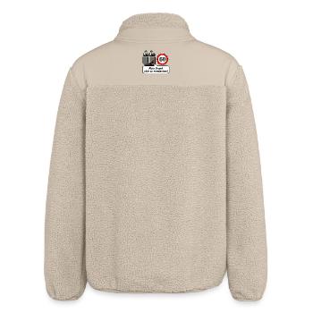 60. Geburtstag , kein Grund sich zu verstecken - Relaxed Fit Unisex Sherpajacke von Stanley/Stella - Beige - Hinten