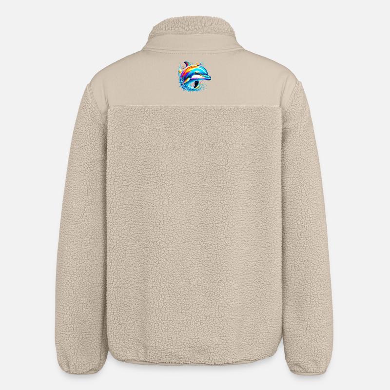 Delfin - Relaxed Fit Unisex Sherpajacke von Stanley/Stella - Beige