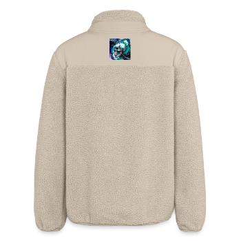 Punk Skull - Relaxed Fit Unisex Sherpa Jacket by Stanley/Stella - beige - Back
