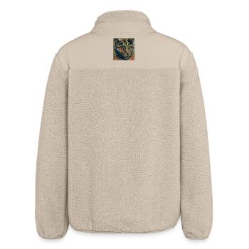 Farbenfrohe Katzenaugen ART - Relaxed Fit Unisex Sherpajacke von Stanley/Stella - Beige - Hinten