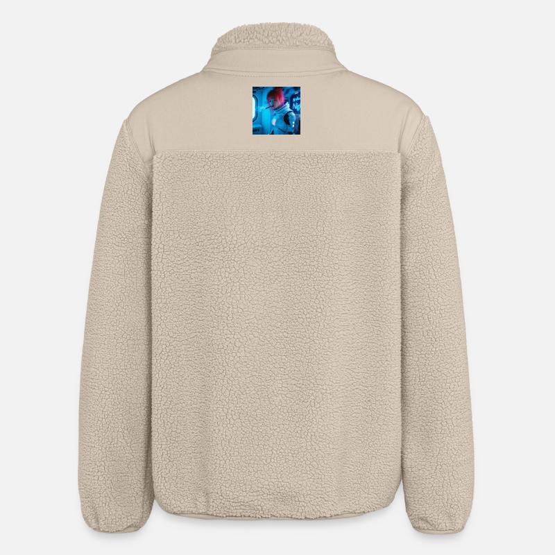 Space Soldier with a cigar - Relaxed Fit Unisex Sherpa Jacket by Stanley/Stella - beige