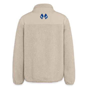 Crossed flags of Halland province Sweden - Relaxed Fit Unisex Sherpa Jacket by Stanley/Stella - beige - Back