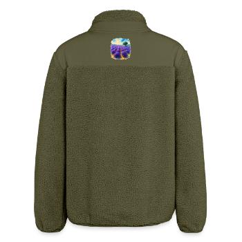 Lavender field - Relaxed Fit Unisex Sherpa Jacket by Stanley/Stella - khaki - Back