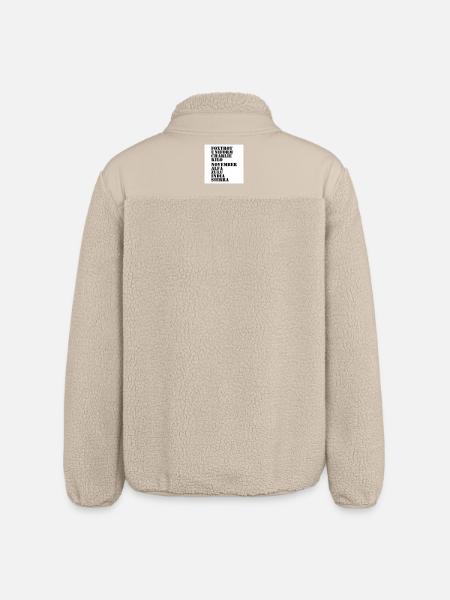 Against Nazis - Relaxed Fit Unisex Sherpa Jacket by Stanley/Stella - beige