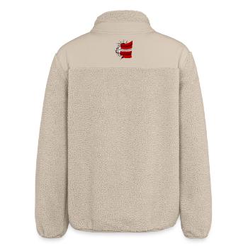 Drapeau du Danemark - Danemark - Drapeau cassé - Veste sherpa unisexe coupe décontractée Stanley/Stella - beige - Dos
