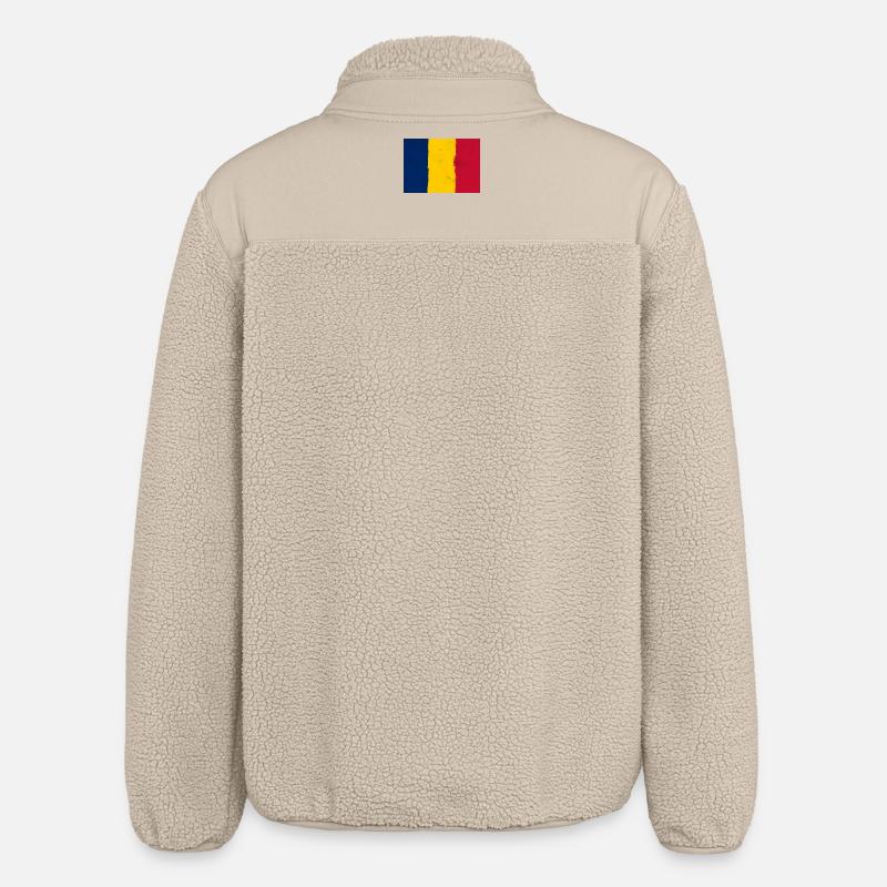 Drapeau du Tchad - Veste sherpa unisexe coupe décontractée Stanley/Stella - beige