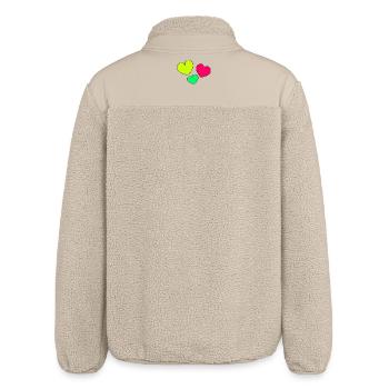 VIELEN DANK. GELIEBTE. HERZ. MEISTER. DANKE HERRIN. - Relaxed Fit Unisex Sherpajacke von Stanley/Stella - Beige - Hinten