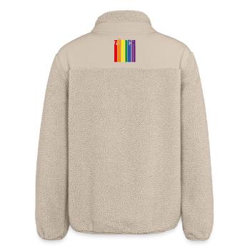 Zürich Regenbogen Pride LGBT - Relaxed Fit Unisex Sherpajacke von Stanley/Stella - Beige - Hinten