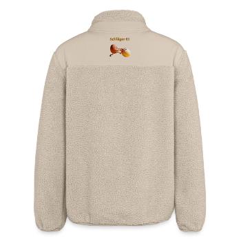 Racket Egg – Funny Egg Fight - Relaxed Fit Unisex Sherpa Jacket by Stanley/Stella - beige - Back