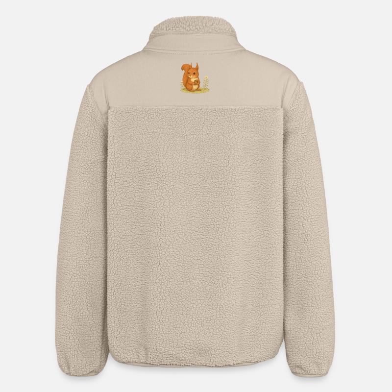 Forêt nordique - Écureuil - Veste sherpa unisexe coupe décontractée Stanley/Stella - beige