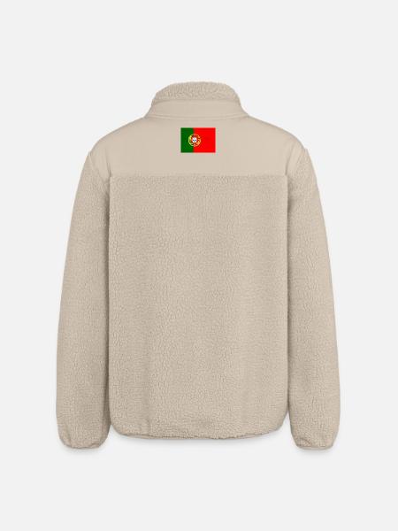 Drapeau du Portugal - Veste sherpa unisexe coupe décontractée Stanley/Stella - beige