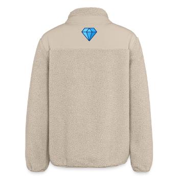 Geometric Diamond - Relaxed Fit Unisex Sherpa Jacket by Stanley/Stella - beige - Back