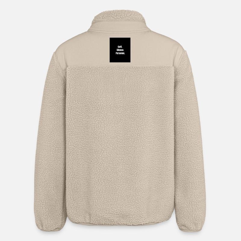Café + Silence – La recette parfaite - Veste sherpa unisexe coupe décontractée Stanley/Stella - beige