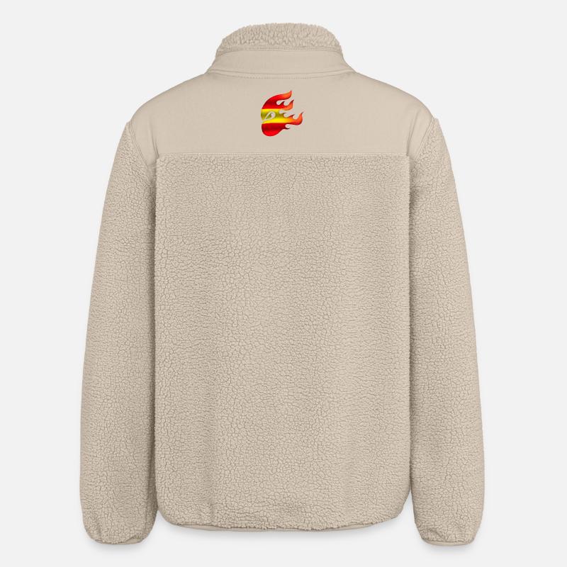 Flagge von Spanien - Spanien - Ninja - Relaxed Fit Unisex Sherpajacke von Stanley/Stella - Beige