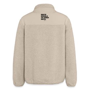 Beste Mädels (JGA - Jungesellenabschied) - Relaxed Fit Unisex Sherpajacke von Stanley/Stella - Beige - Hinten