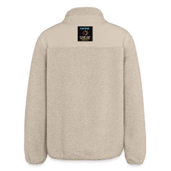 Charging Sign Humor Motif - Relaxed Fit Unisex Sherpa Jacket by Stanley/Stella - beige - Back