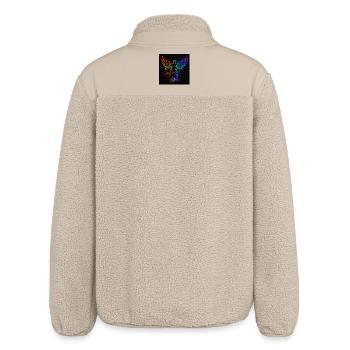 Neon Flügel Fußballspieler Design - Relaxed Fit Unisex Sherpajacke von Stanley/Stella - Beige - Hinten