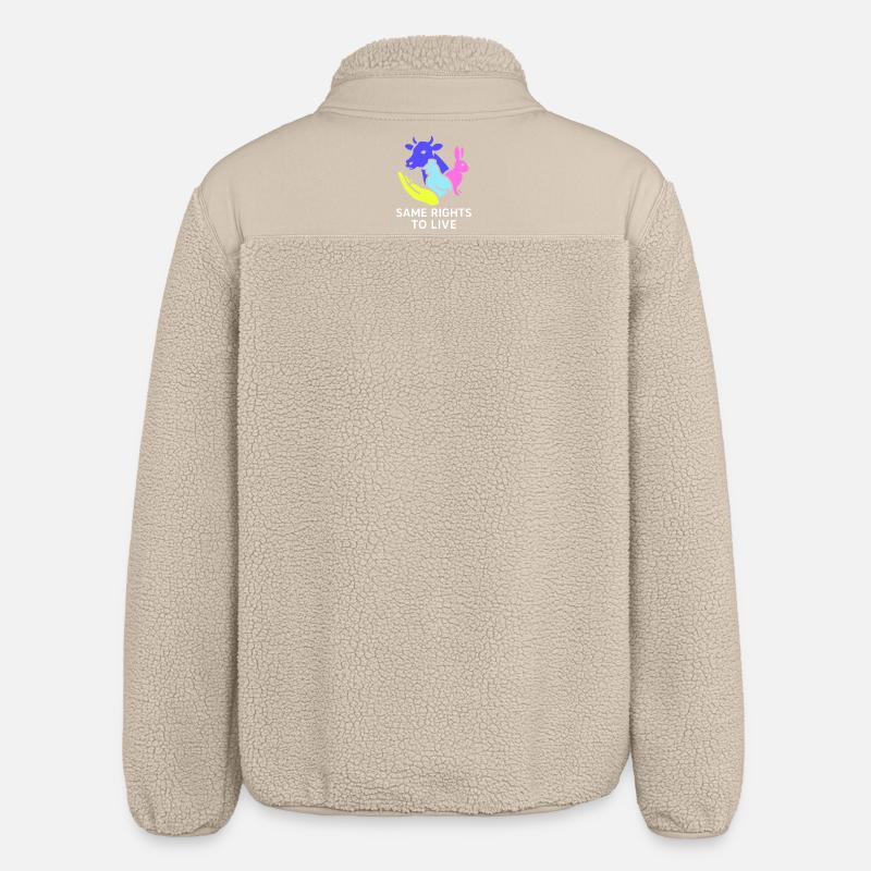 same rights to live - Relaxed Fit Unisex Sherpa Jacket by Stanley/Stella - beige