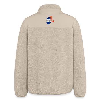 Flag of El Salvador - The Savior - Ninja - Relaxed Fit Unisex Sherpa Jacket by Stanley/Stella - beige - Back