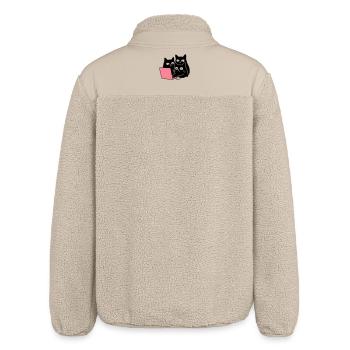 Cute Catcontent - Relaxed Fit Unisex Sherpajacke von Stanley/Stella - Beige - Hinten